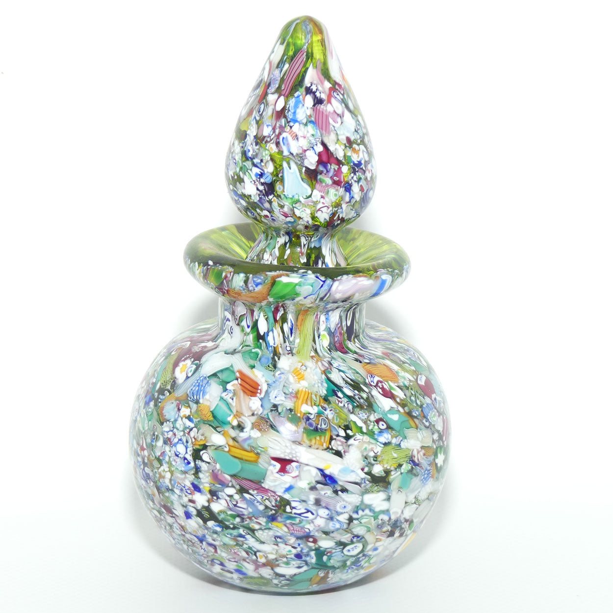 John Deacons Scotland Perfume Bottle Millefiori End of Day | Green