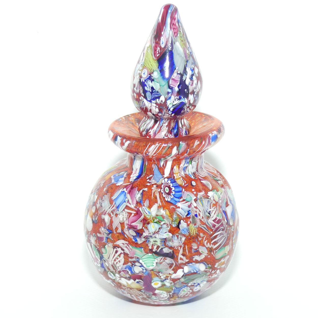 John Deacons Scotland Perfume Bottle Millefiori End of Day | Orange