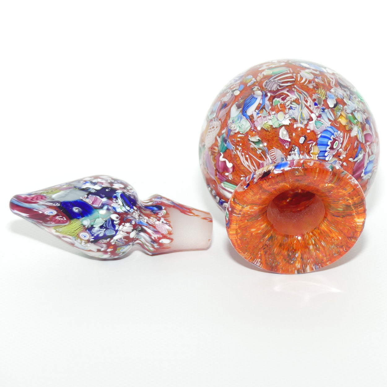 John Deacons Scotland Perfume Bottle Millefiori End of Day | Orange