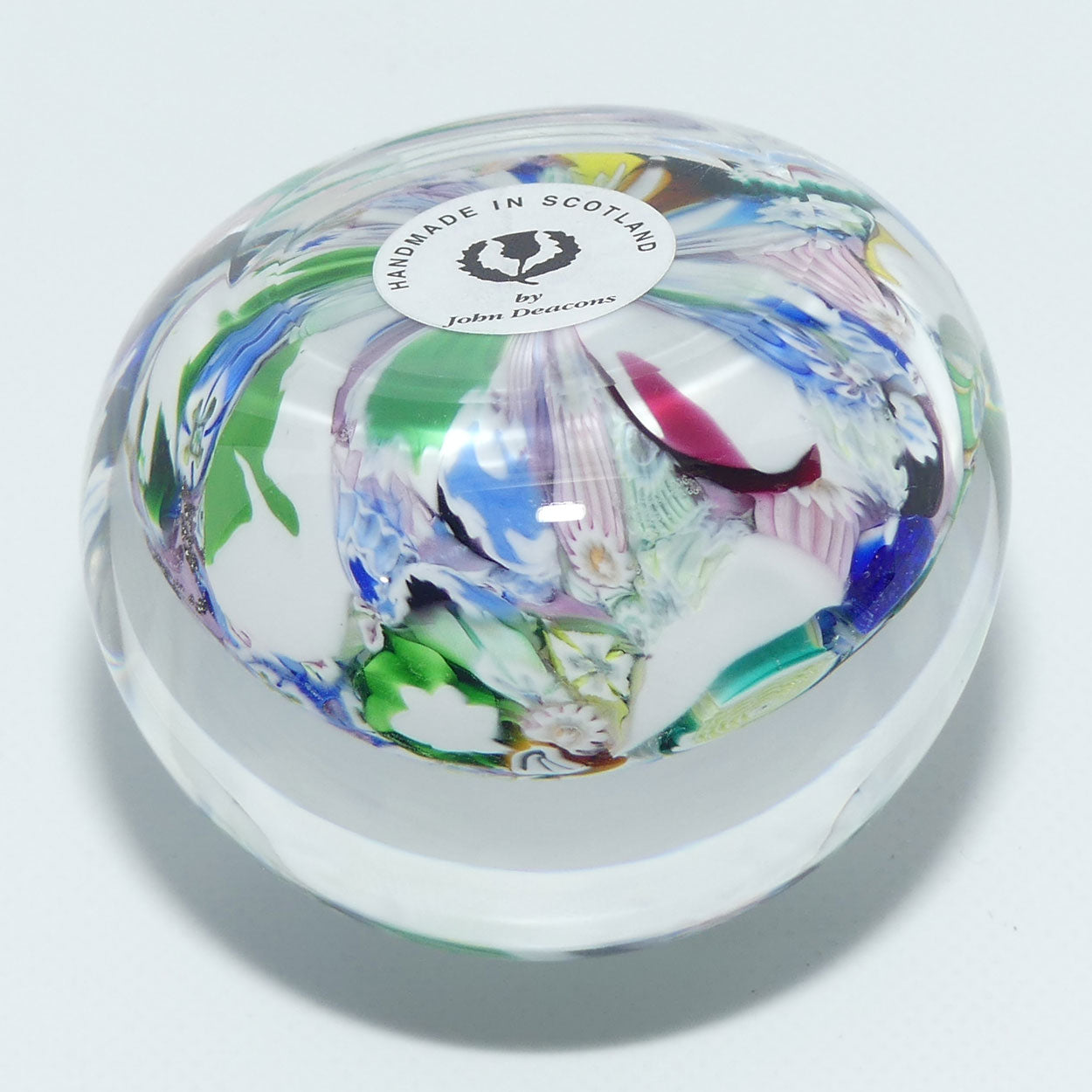 John Deacons Scotland EOD Scramble Millefiori paperweight