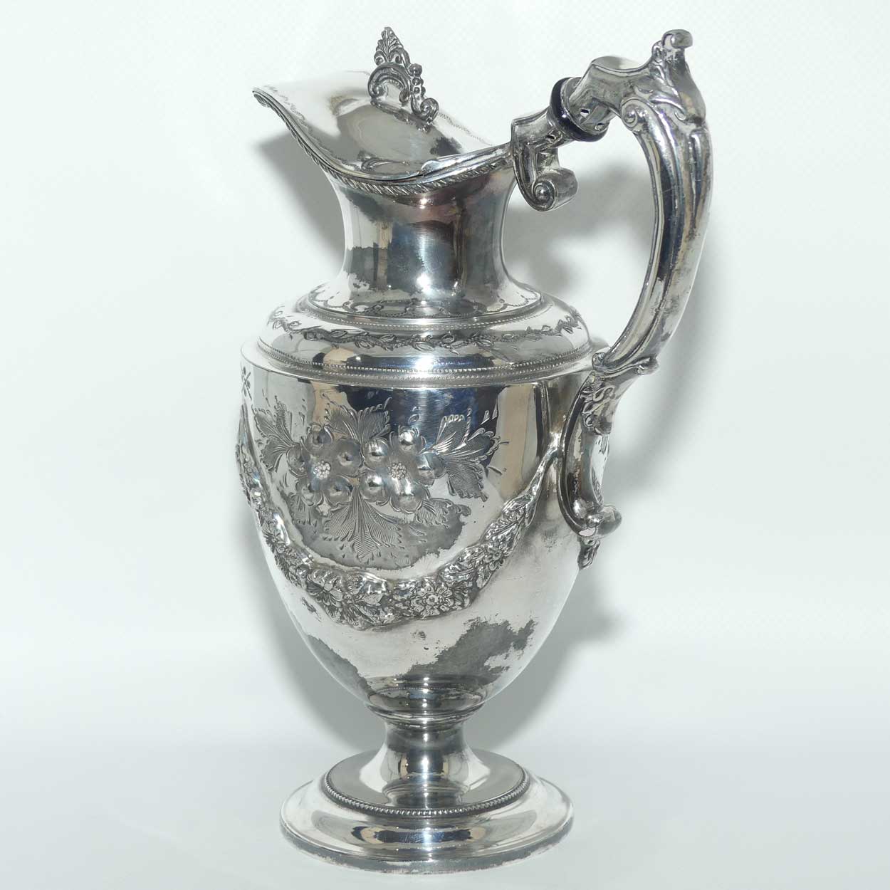 Victorian era EPBM Silver Plate wine jug | Neoclassical design