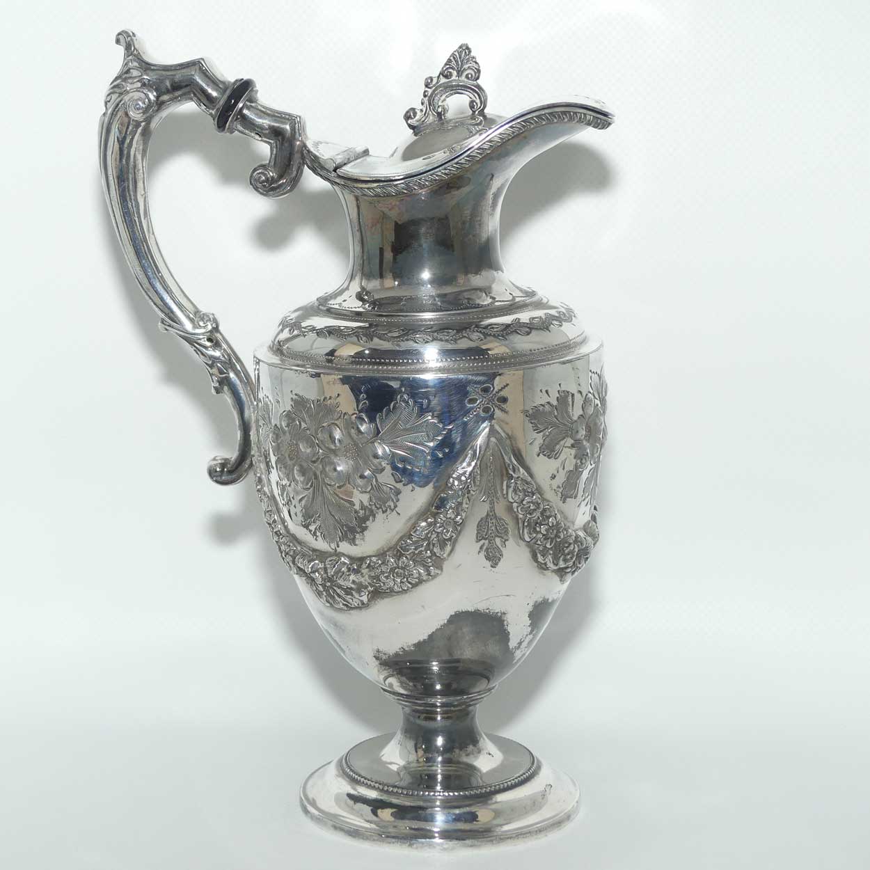 Victorian era EPBM Silver Plate wine jug | Neoclassical design