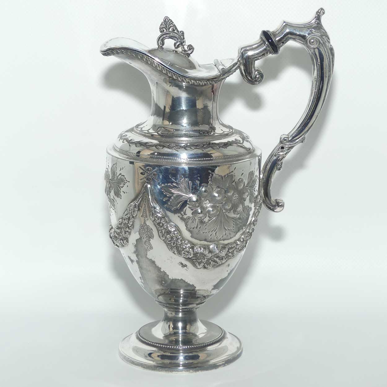Victorian era EPBM Silver Plate wine jug | Neoclassical design