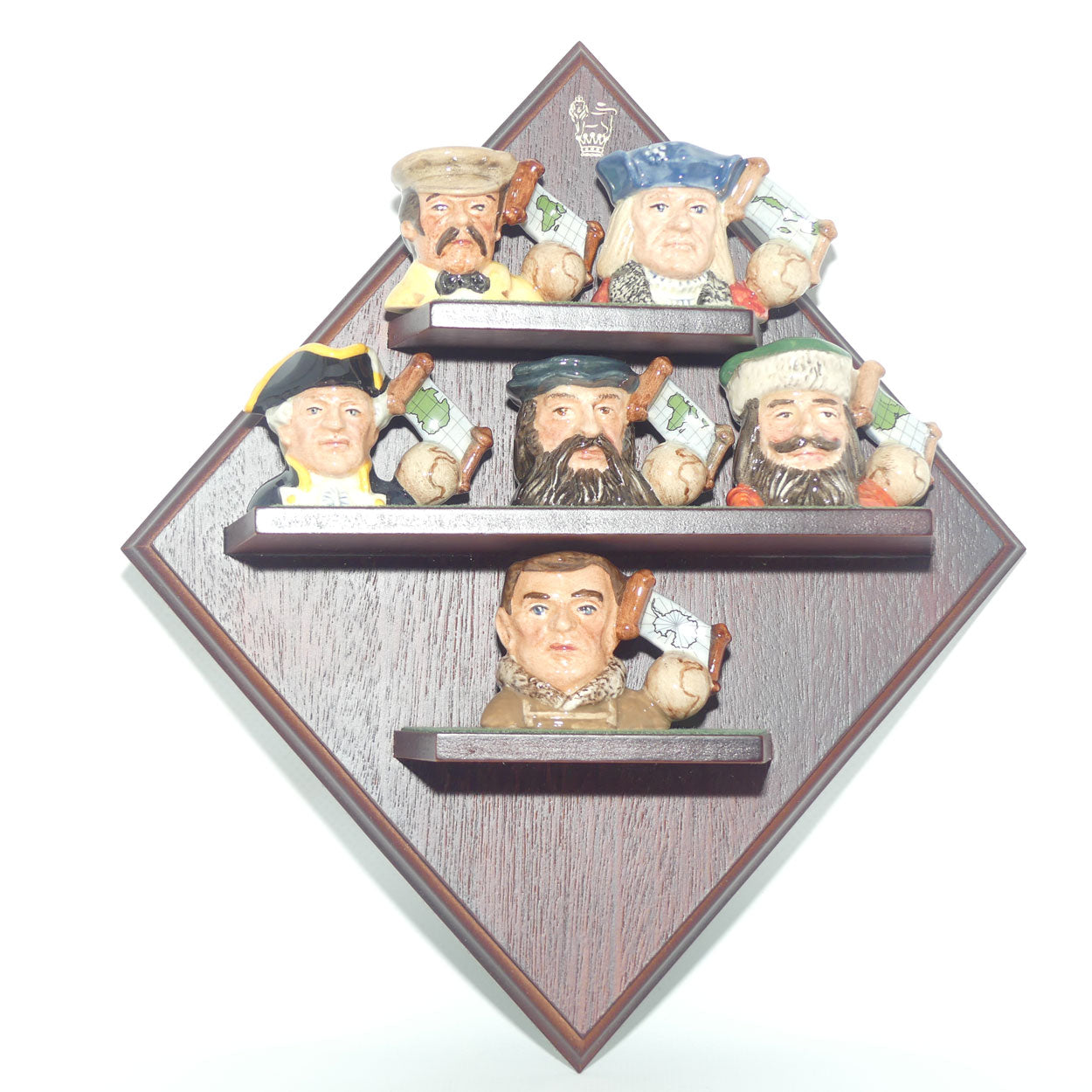 D7081 - D7086 Royal Doulton tiny character jug set | Explorers