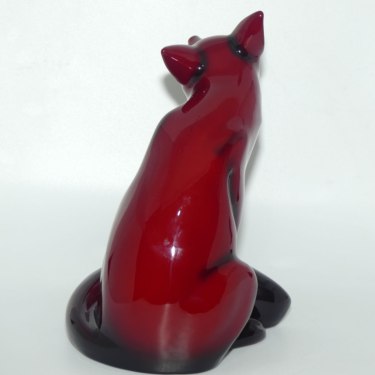 HN0130 Royal Doulton Flambe Seated Fox | Large | Dated 1947 | #2