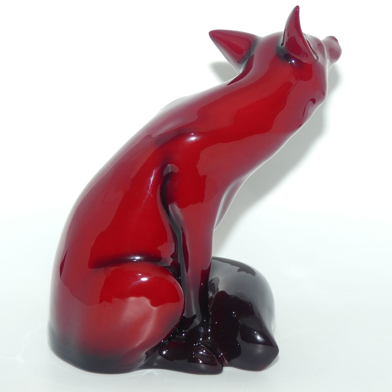 HN0130 Royal Doulton Flambe Seated Fox | Large | Dated 1947 | #2