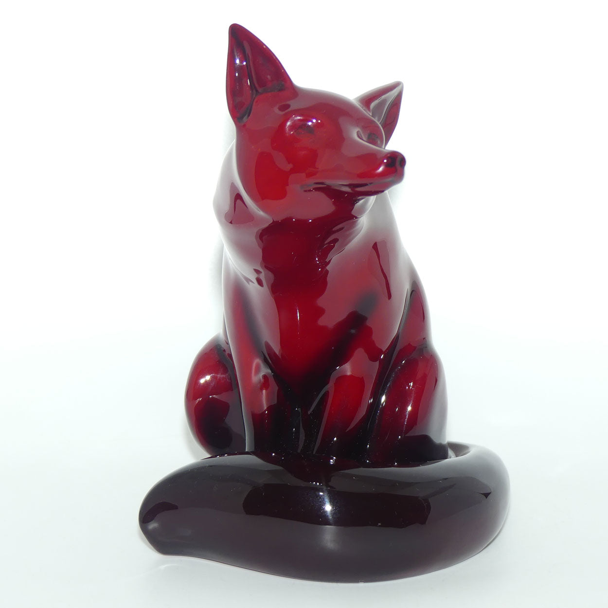 HN0130 Royal Doulton Flambe Seated Fox | Large | Dated 1947 | #2