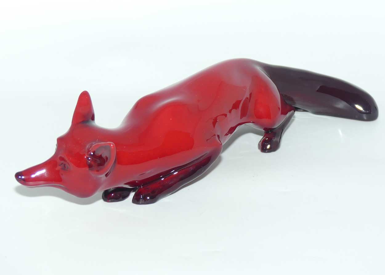 HN0147A Royal Doulton Flambe Stalking Fox | Large | signed Noke