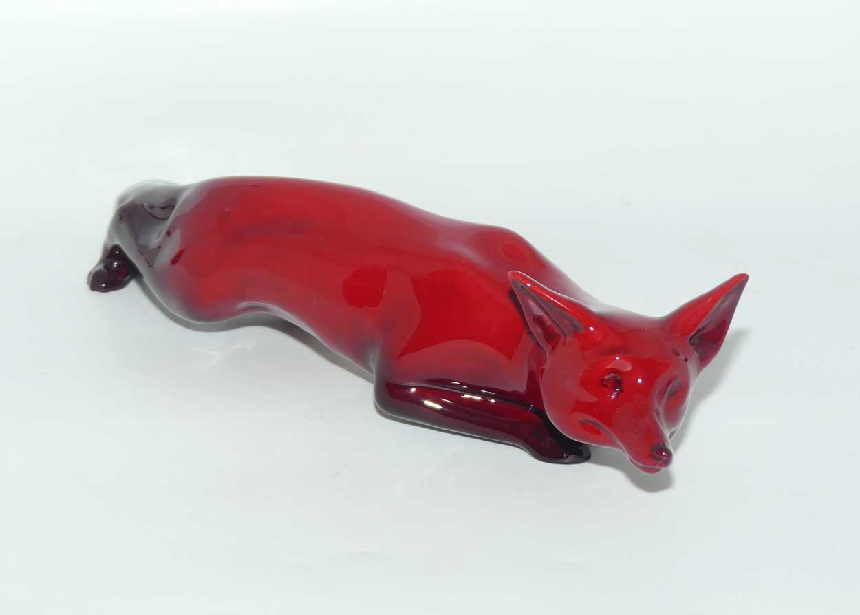 HN0147A Royal Doulton Flambe Stalking Fox | Large | signed Noke