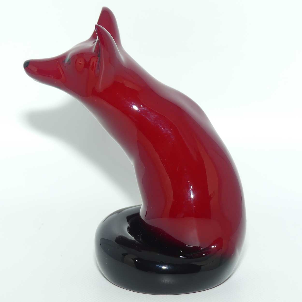 HN0147B Royal Doulton Flambe Seated Fox | Small | early version