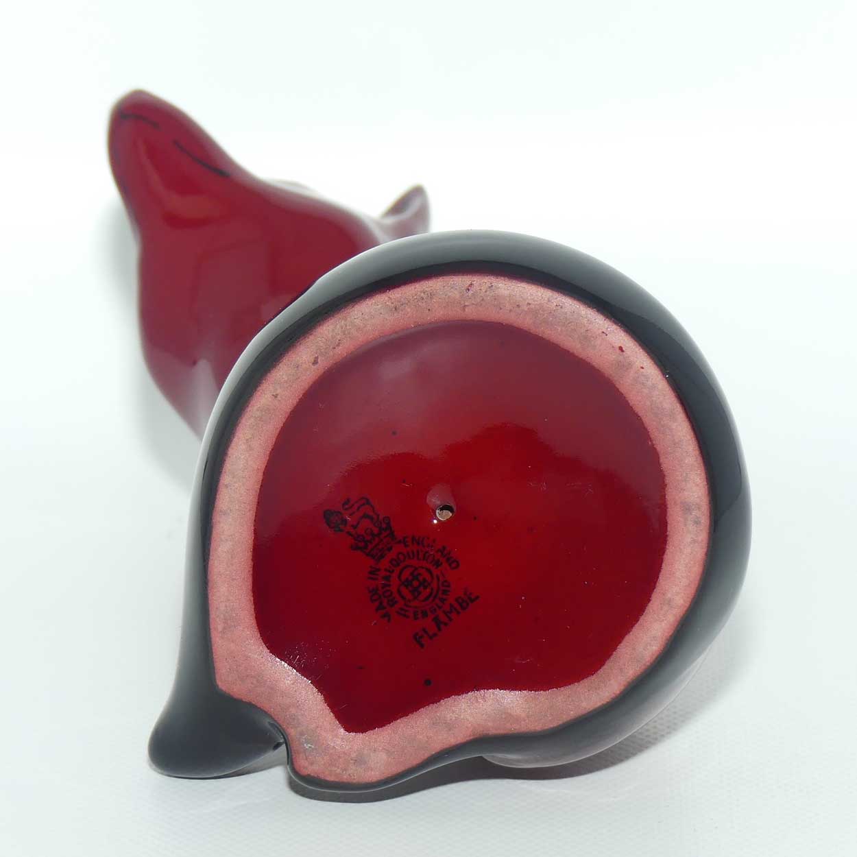 HN0147B Royal Doulton Flambe Seated Fox | Small | early version