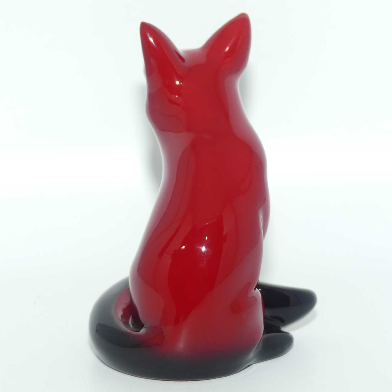 HN0147B Royal Doulton Flambe Seated Fox | Small | later version