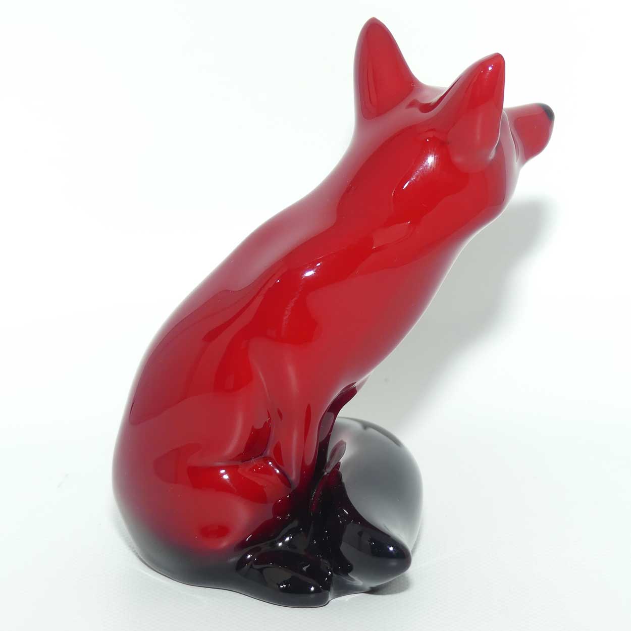 HN0147B Royal Doulton Flambe Seated Fox | Small | later version