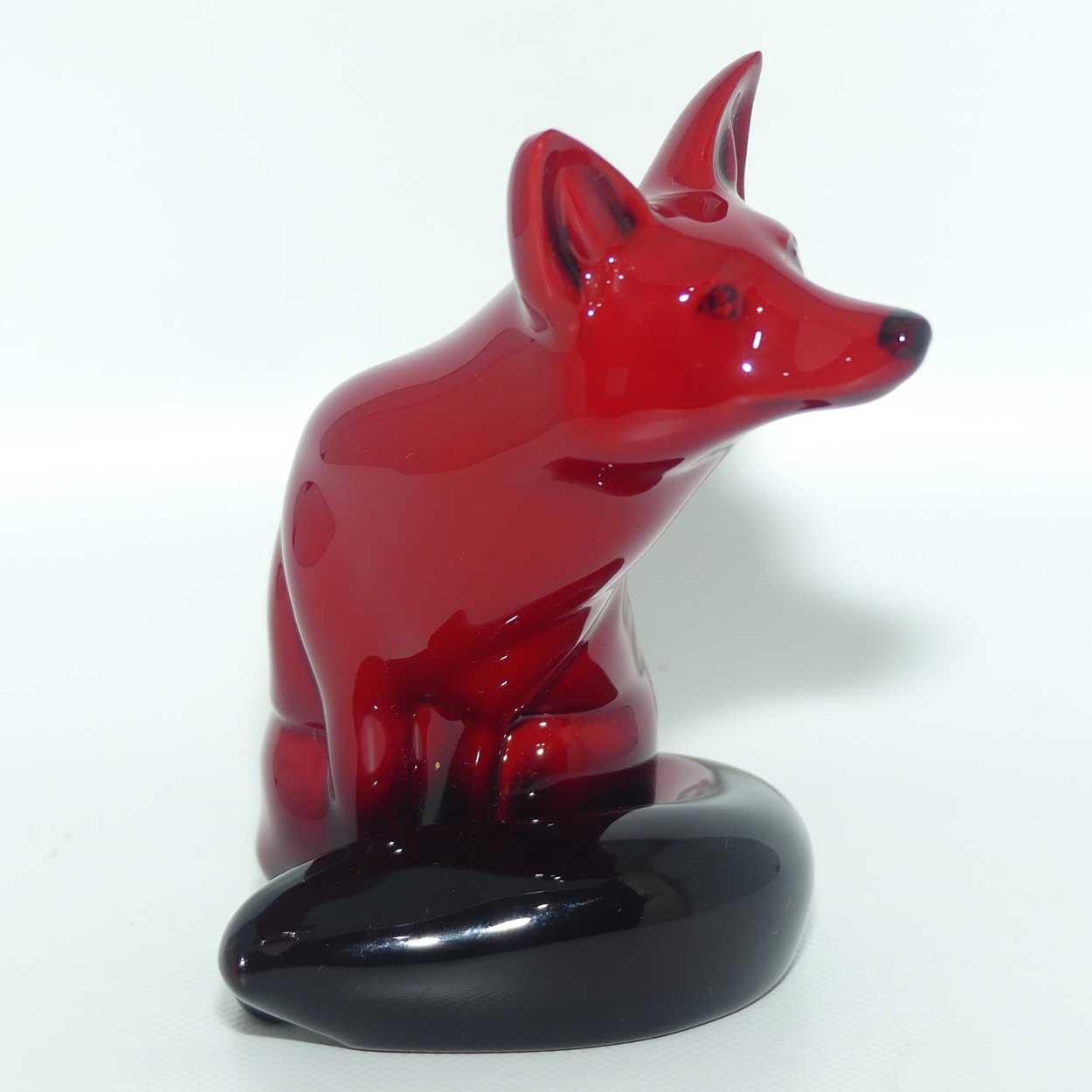 HN0147B Royal Doulton Flambe Seated Fox | Small | later version