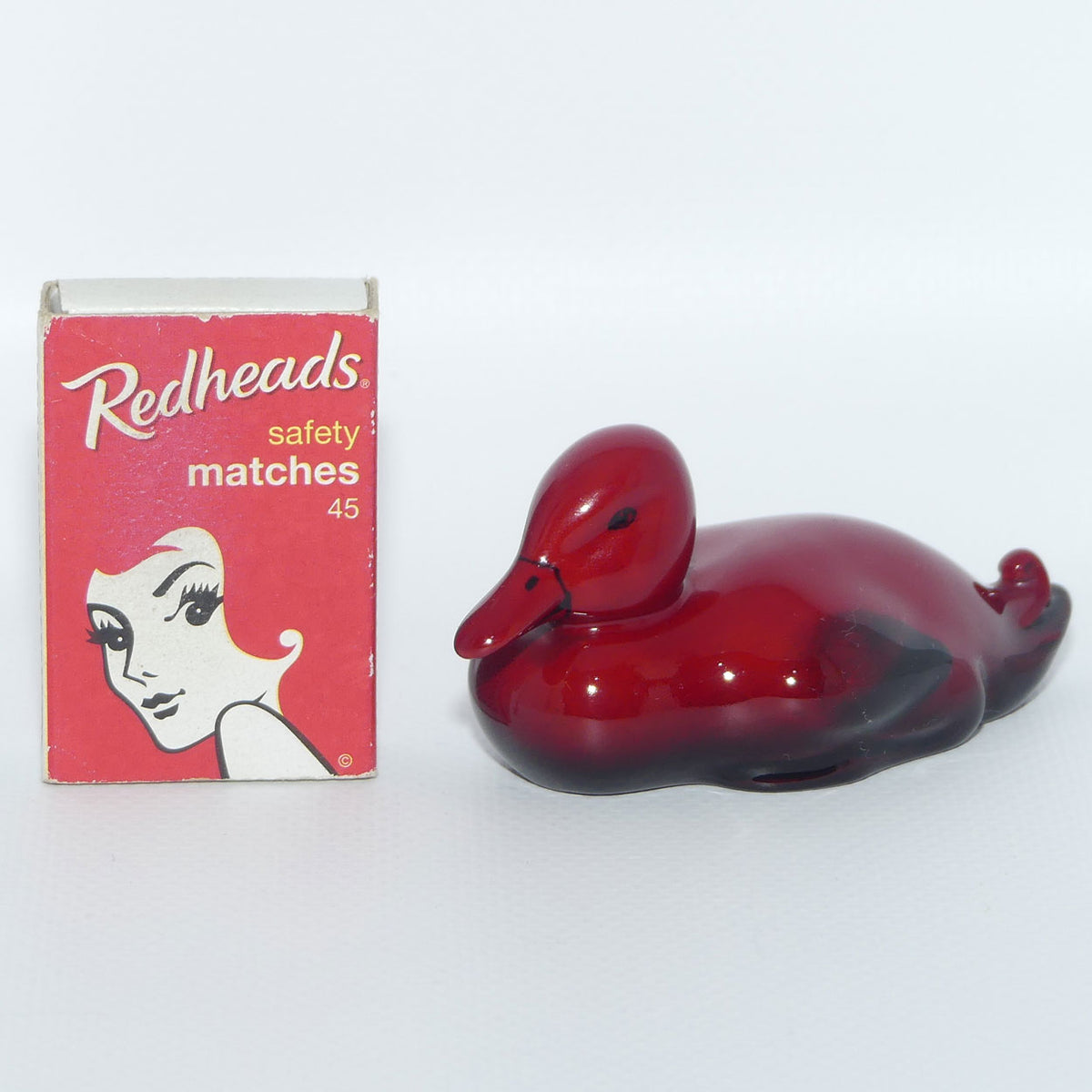 HN0148B Royal Doulton Flambe Resting Duck | Small | #1