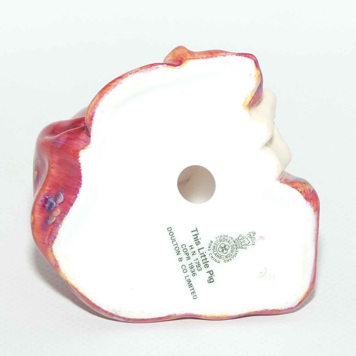 HN1793 Royal Doulton figure This Little Pig | Red | 1970's version | #2