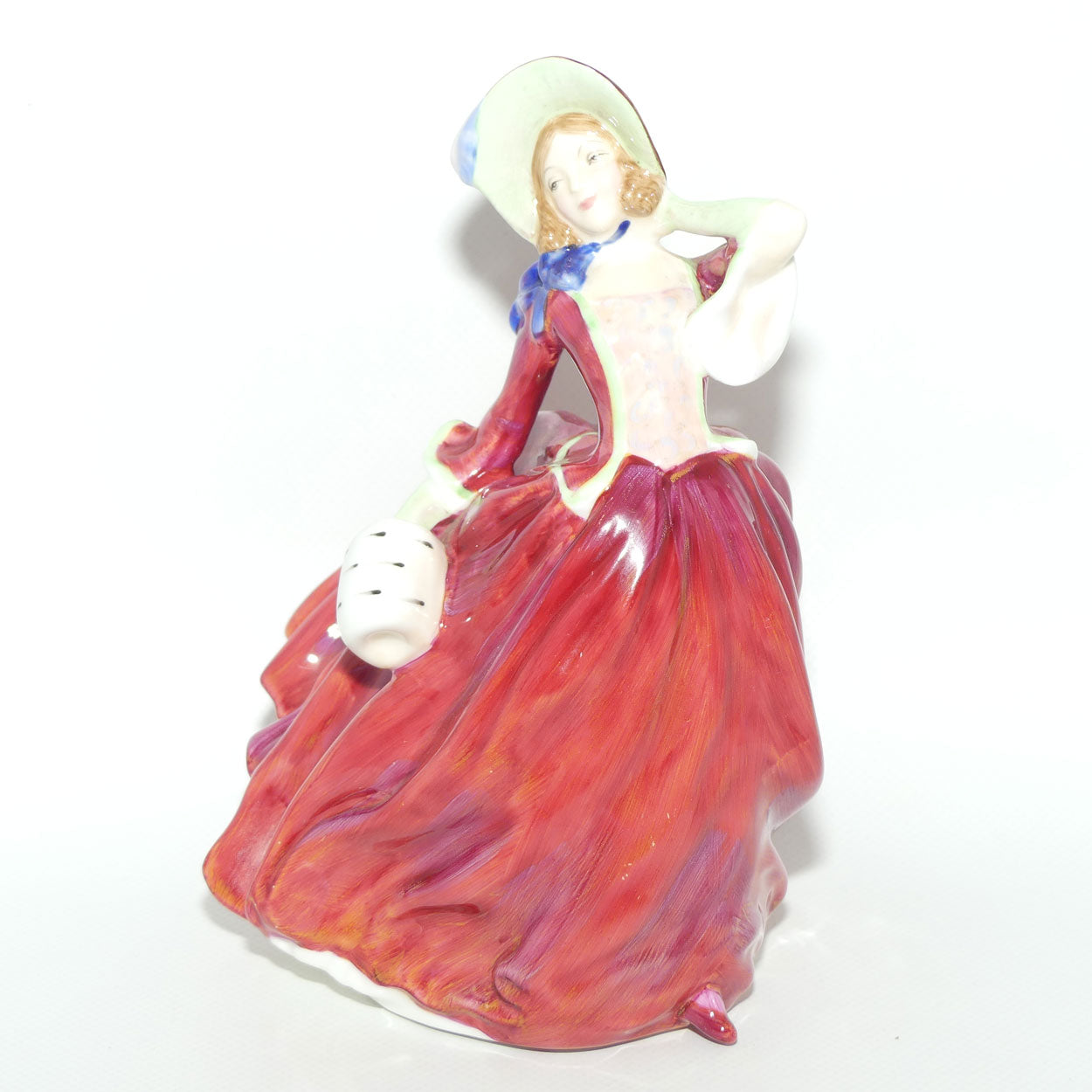 HN1934 Royal Doulton figure Autumn Breezes | Red | 1970s stamp