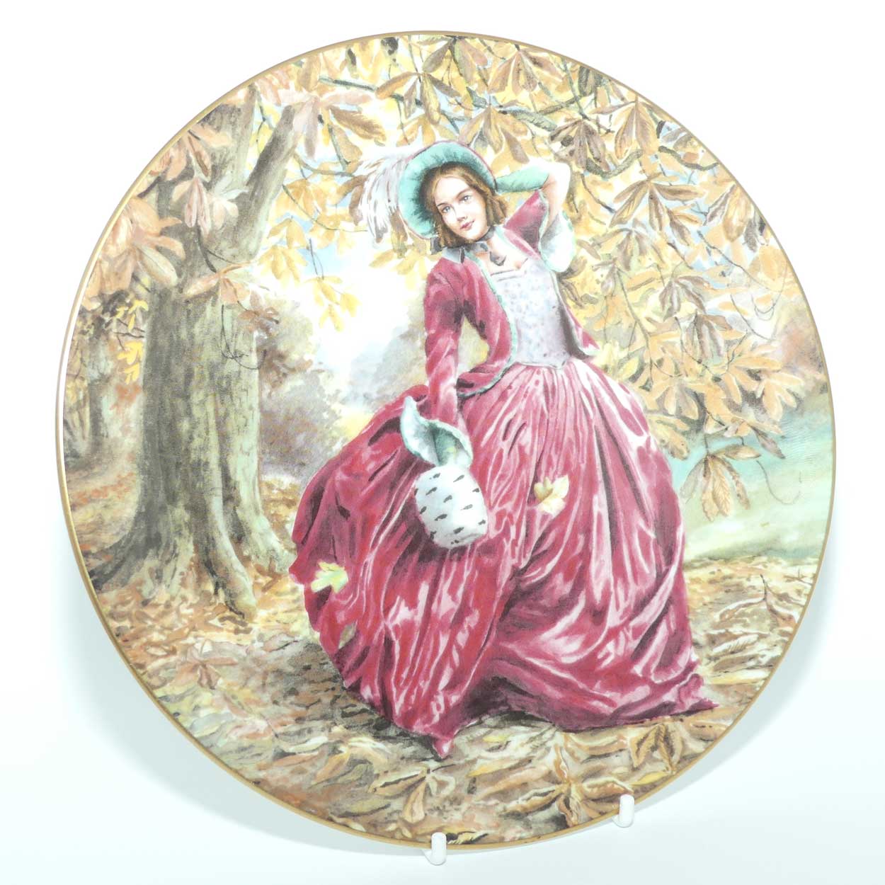 HN1934 Royal Doulton figure Autumn Breezes | Companion plate