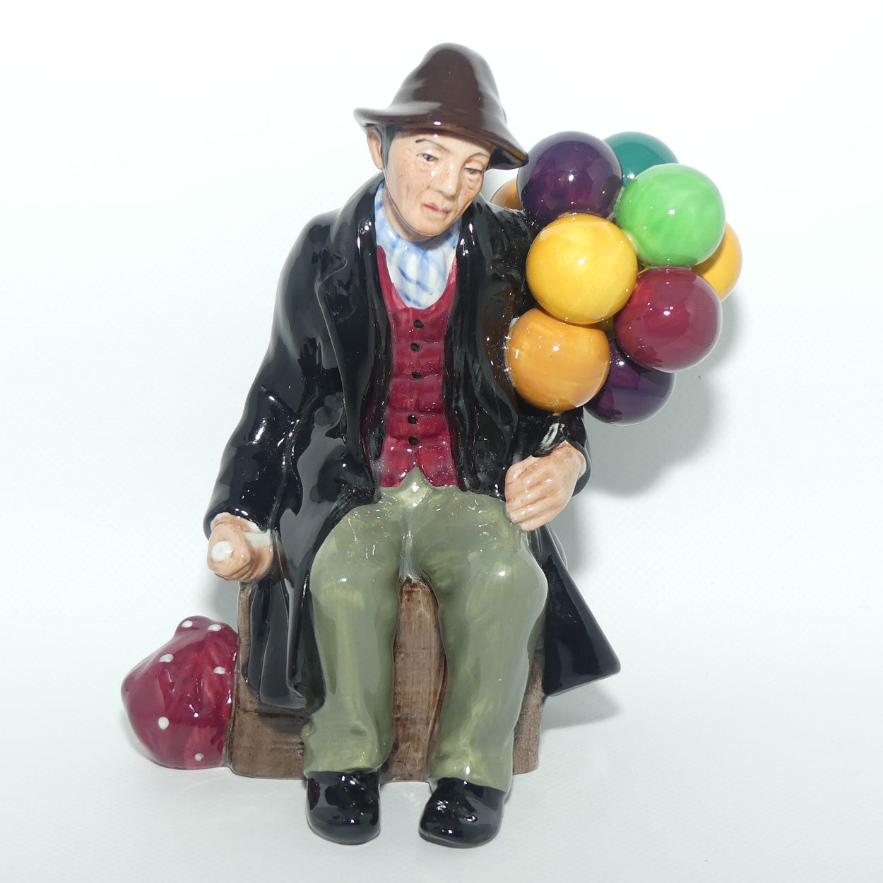 HN1954 Royal Doulton figure The Balloon Man | Green Balloon | 1970's era