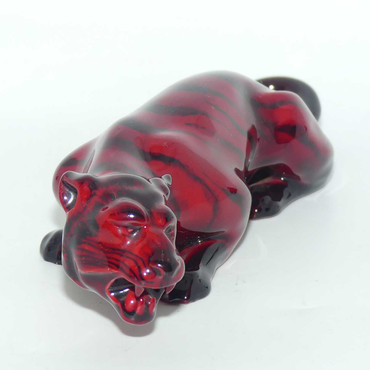 HN0225 Royal Doulton Flambe Crouching Tiger | Original Label