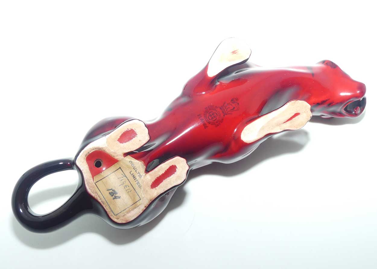 HN0225 Royal Doulton Flambe Crouching Tiger | Original Label