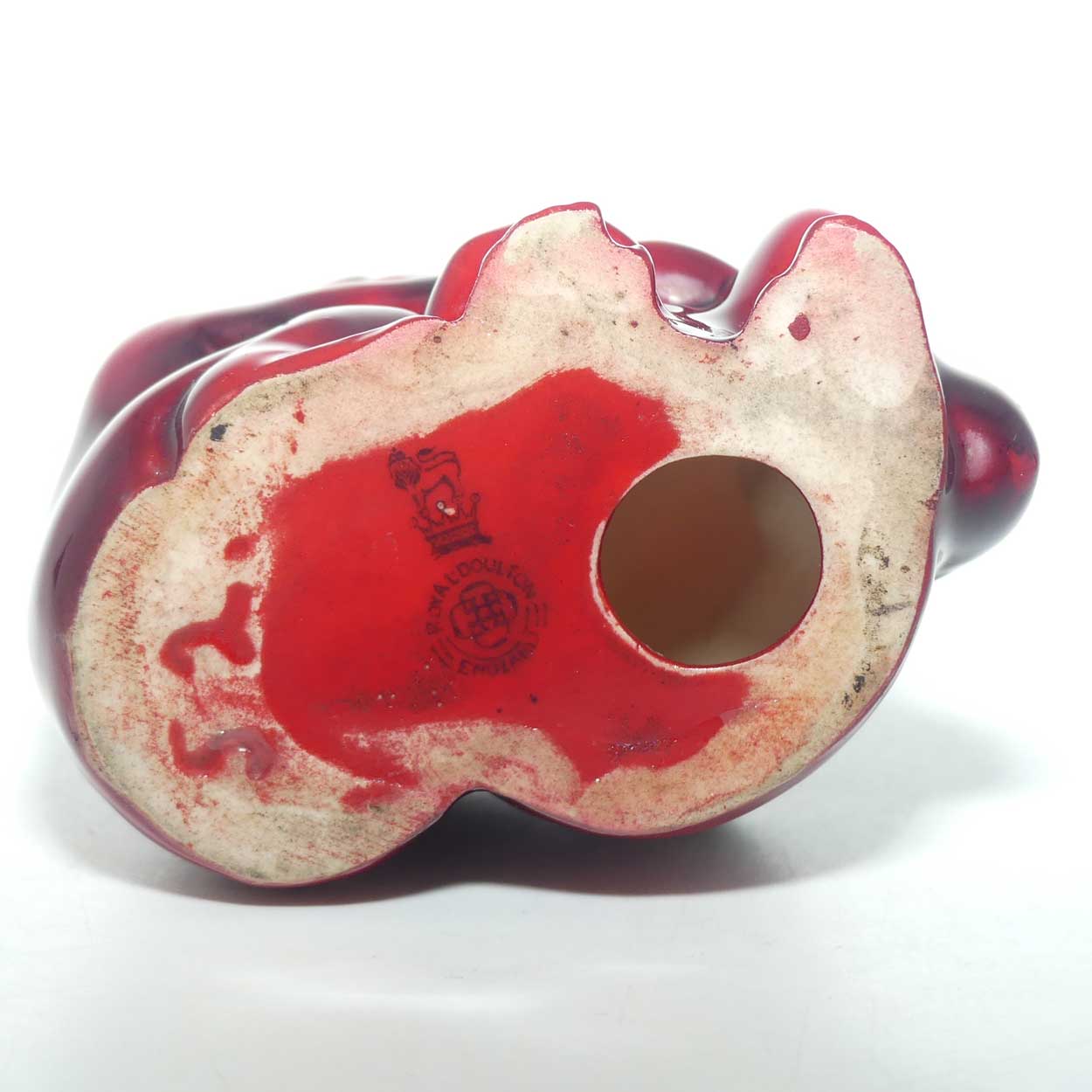 HN254 Royal Doulton Flambe figure Monkeys (Mother and Baby)