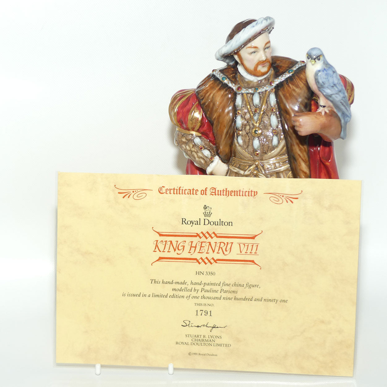 HN3350 Royal Doulton figure King Henry VIII | LE 1791/1991 | + Certificate