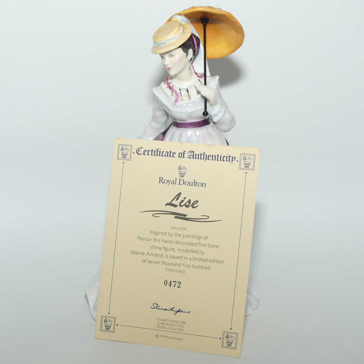HN3474 Royal Doulton figure Lise | Renoir Ladies | LE 472/7500