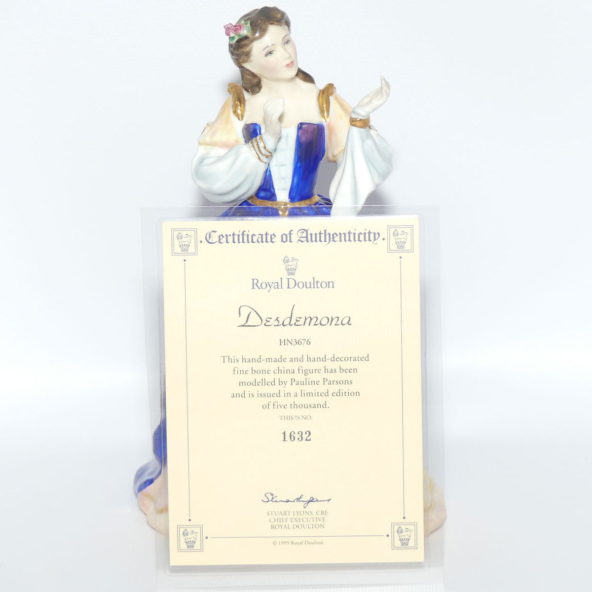 HN3676 Royal Doulton figure Desdemona | Shakespearean Ladies | LE 1632/5000 + Cert