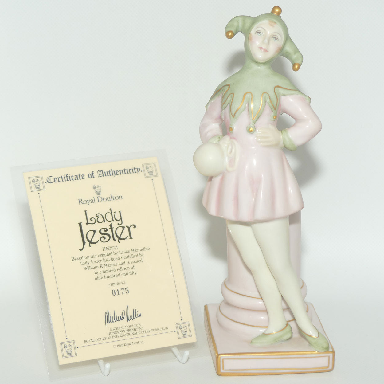 HN3924 Royal Doulton figure Lady Jester | Parian LE175/950