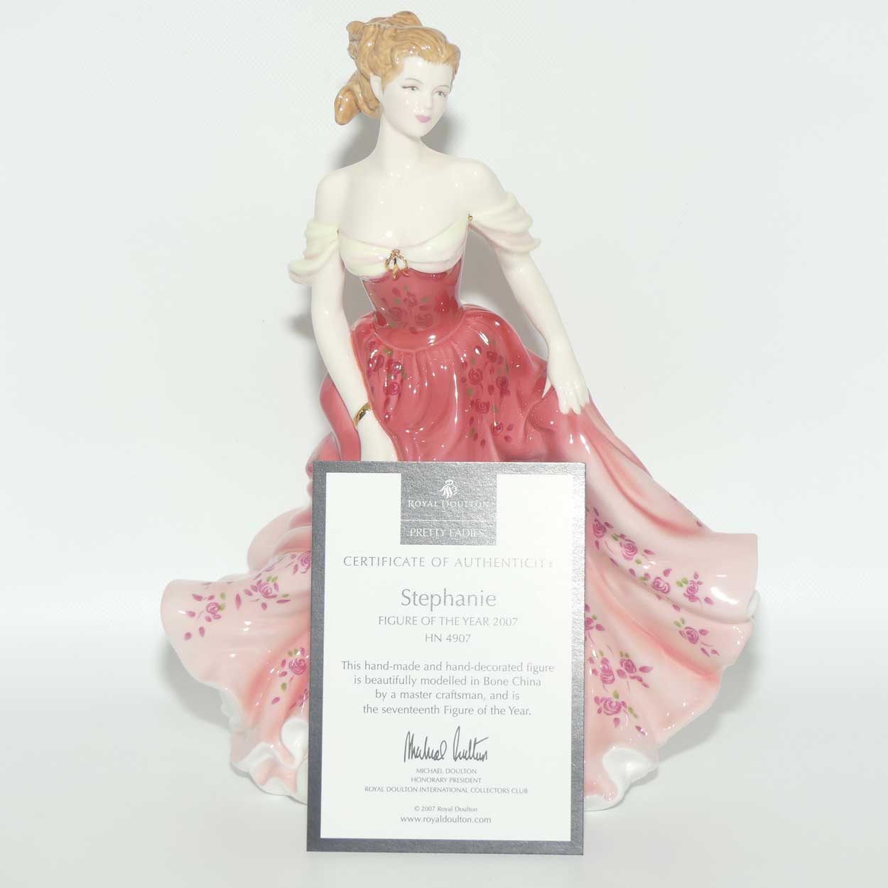 HN4907 Royal Doulton figure Stephanie | Figure of the year 2007 | Signed+ Boxed + Cert
