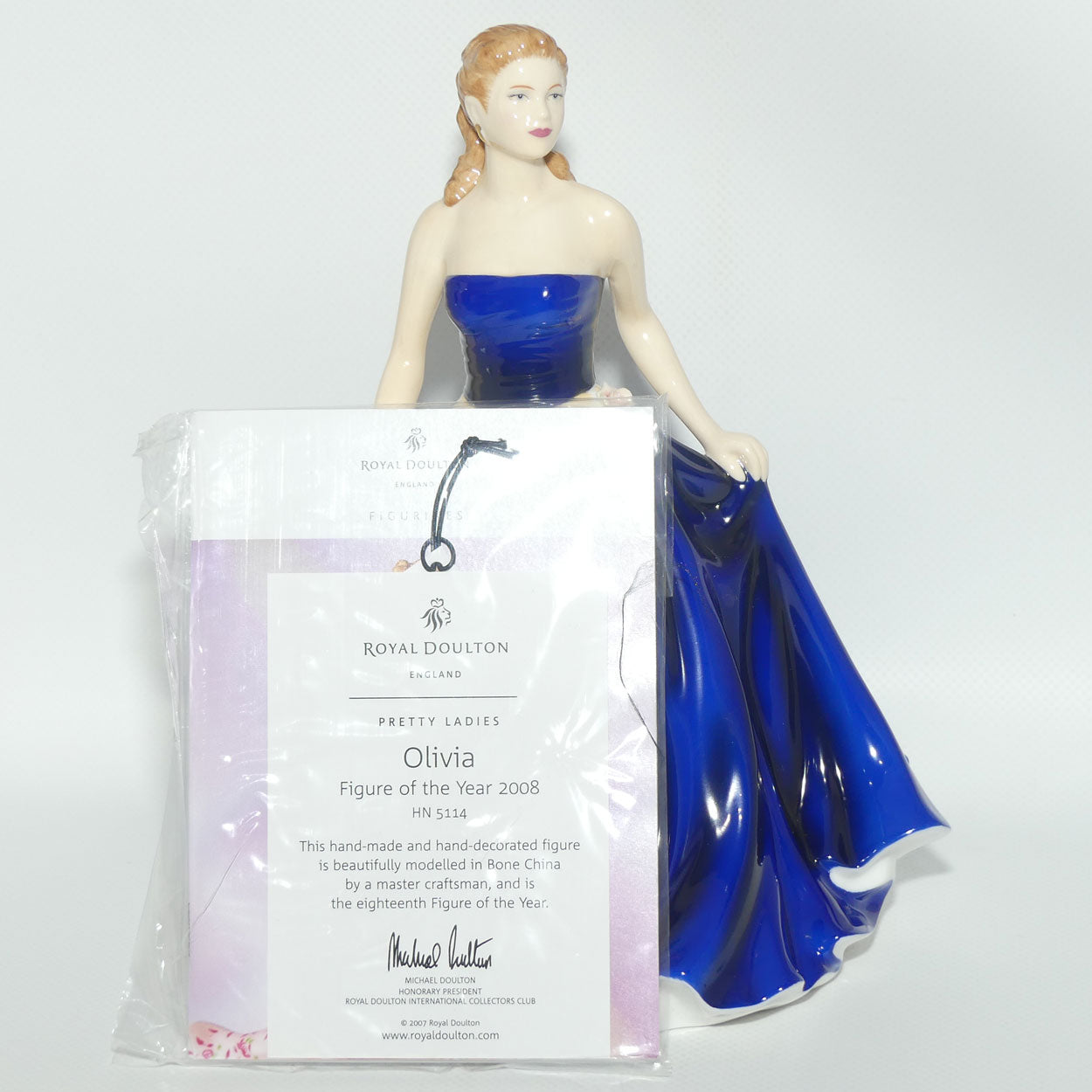 HN5114 Royal Doulton figure Olivia | 2008 Figure of the Year | signed | box + Cert