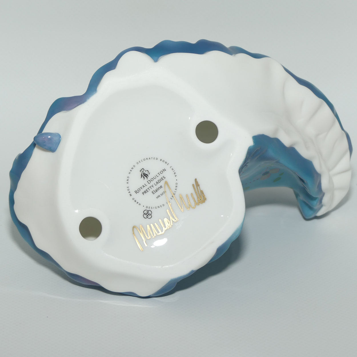 HN5273 Royal Doulton figure Elaine | Blue Floral | #1 | signed | boxed