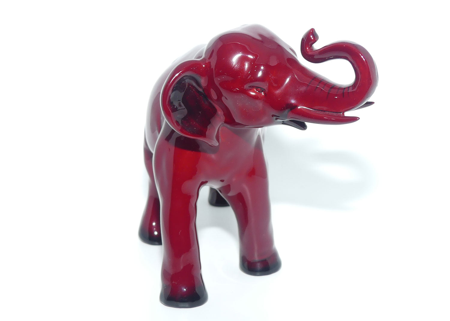 HN0891A Royal Doulton Flambe Elephant Trunk in salute | Medium | 14.5cm | older version