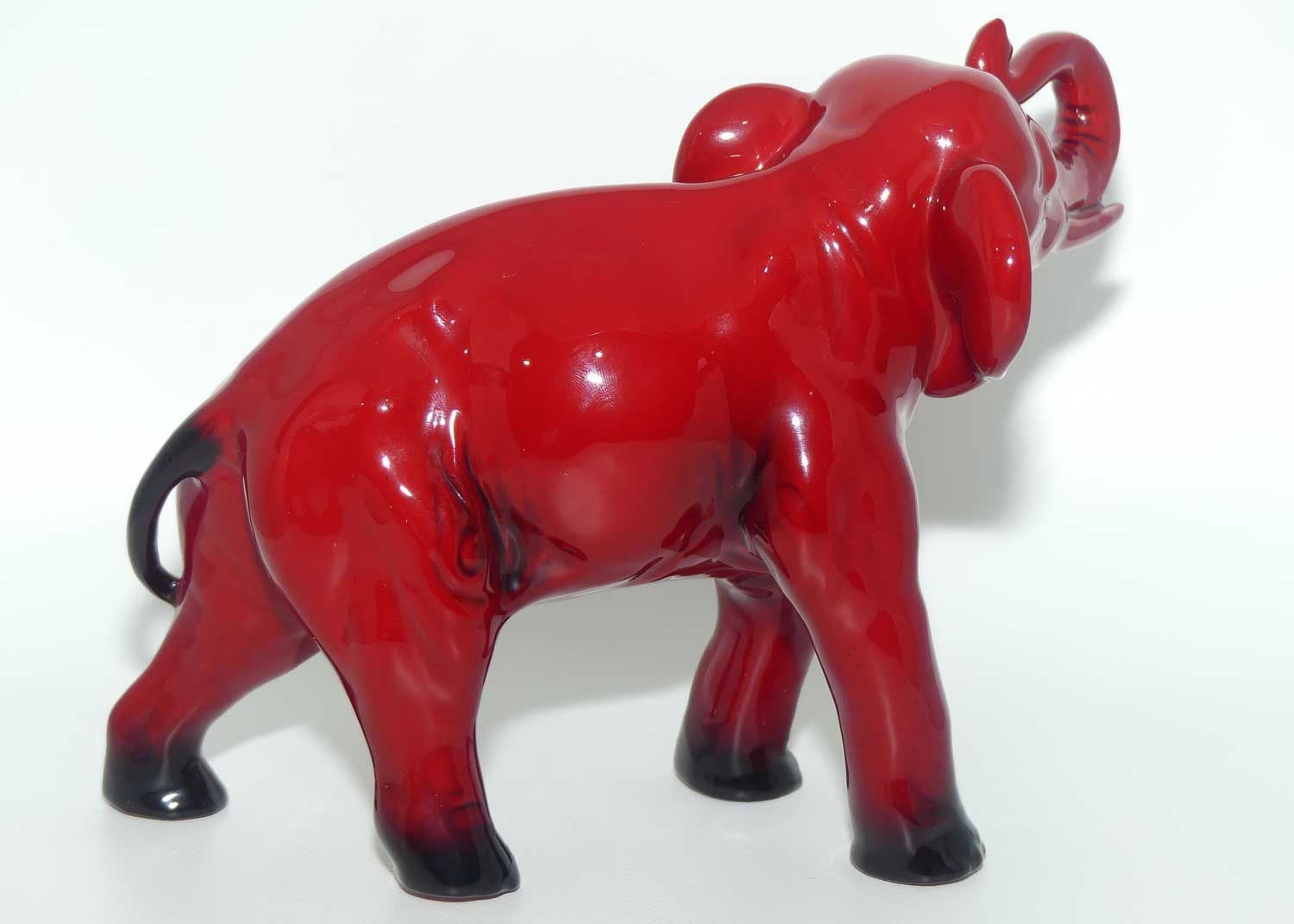 HN0891A Royal Doulton Flambe Elephant Trunk in salute | Medium