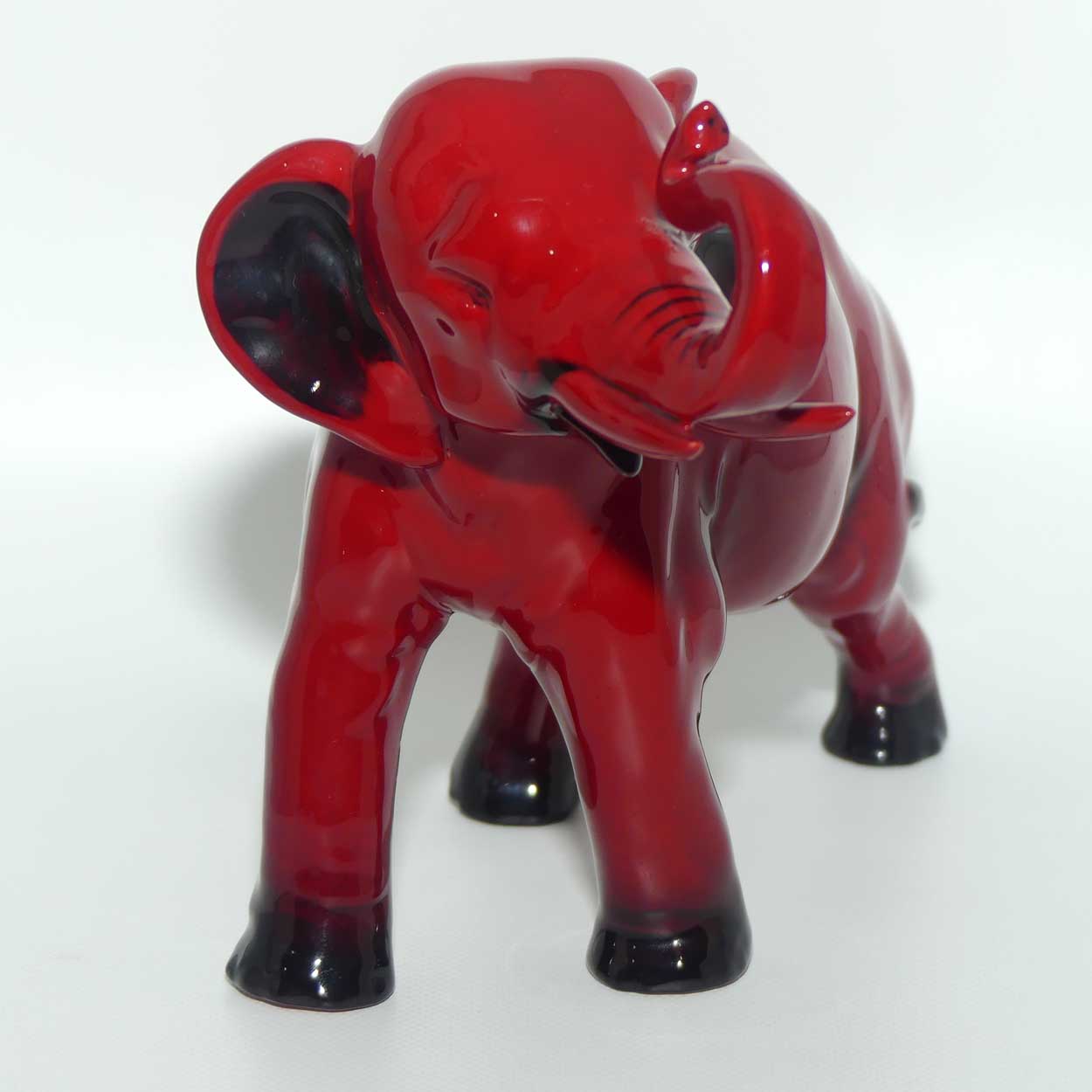 HN0891A Royal Doulton Flambe Elephant Trunk in salute | Medium