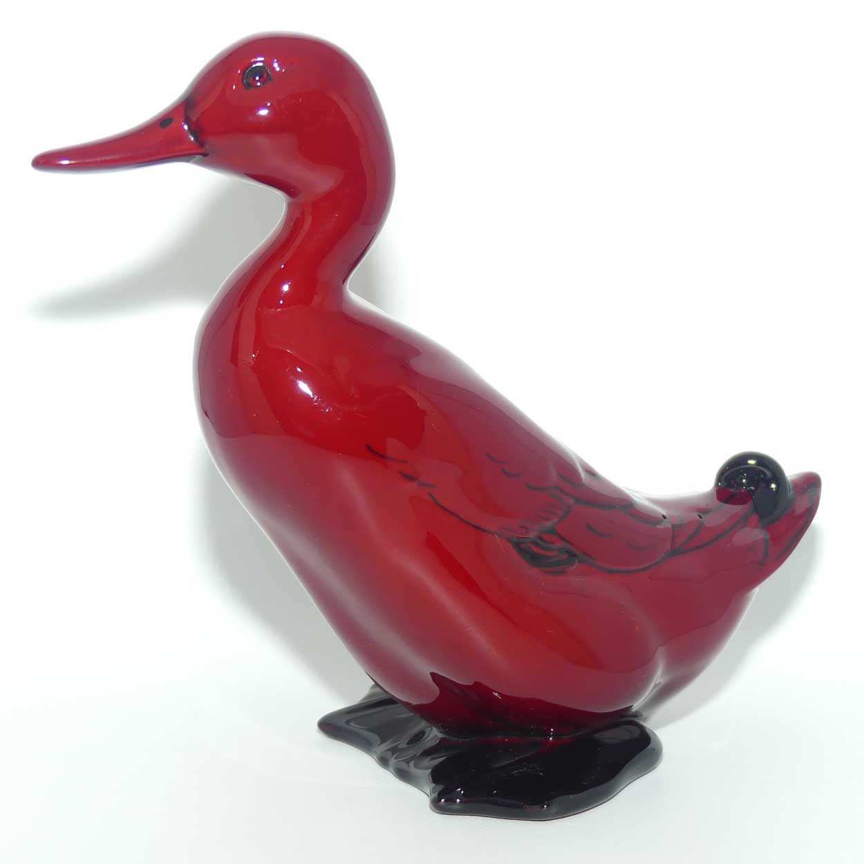 HN0956 Royal Doulton Flambe Mallard Drake Standing | early rich red