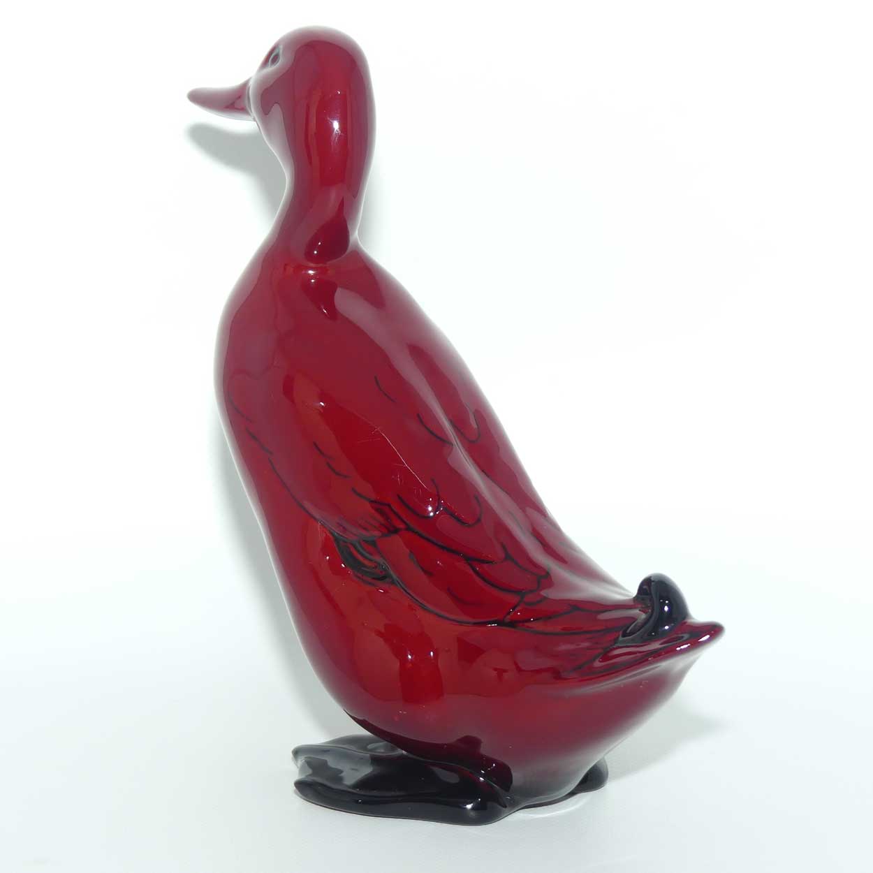 HN0956 Royal Doulton Flambe Mallard Drake Standing | early rich red