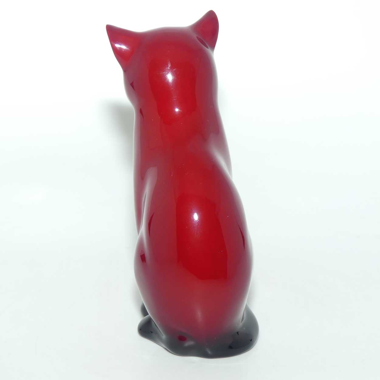 HN0967 Royal Doulton Flambe Seated Cat #1