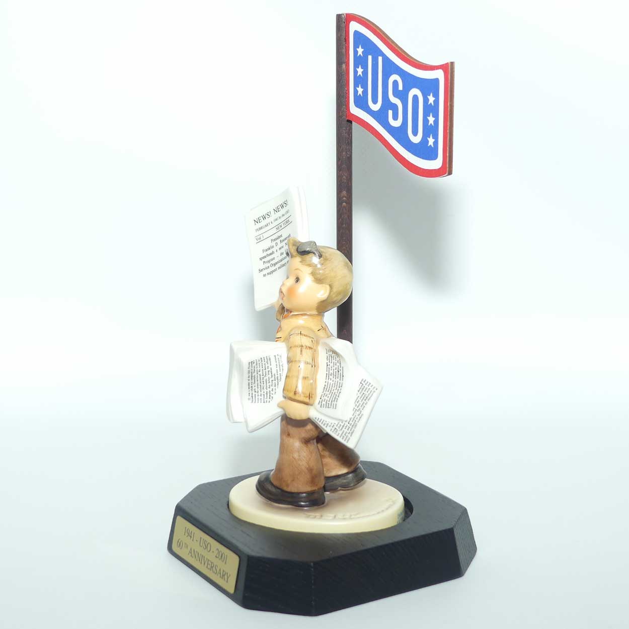 HUM2113 MI Hummel figure Extra, Extra | 1941 - 2001 USO Special Edition | We Deliver America | Boxed