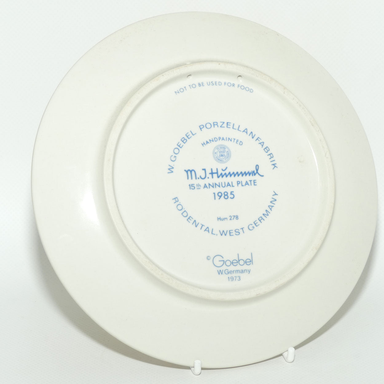 HUM0278 MI Hummel Annual Plate 1985 | Chick Girl