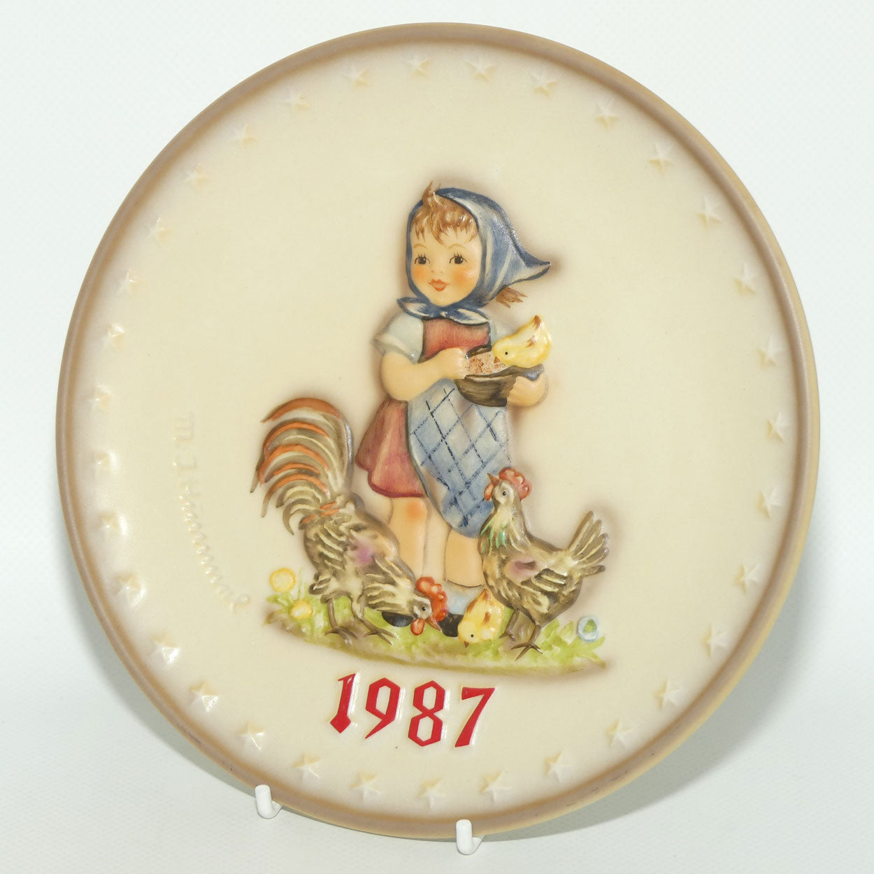 HUM0283 MI Hummel Annual Plate 1987 | Feeding Time | #1