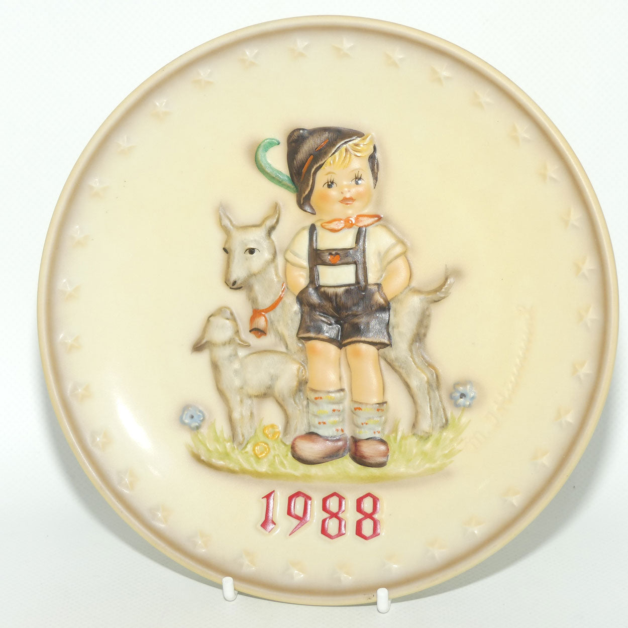 HUM0284 MI Hummel Annual Plate 1988 | Little Goat Herder