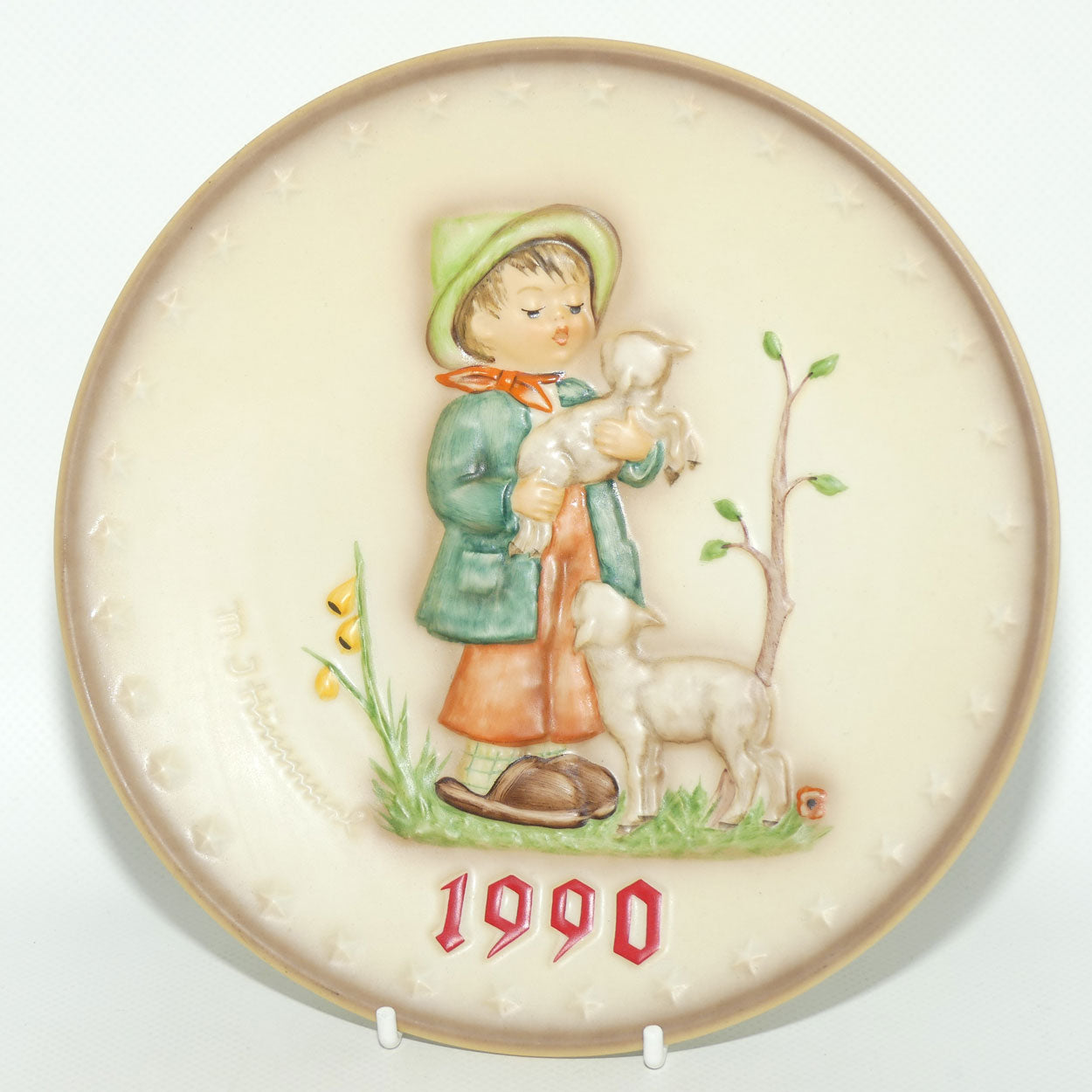HUM0286 MI Hummel Annual Plate 1990 | Shepherd's Boy