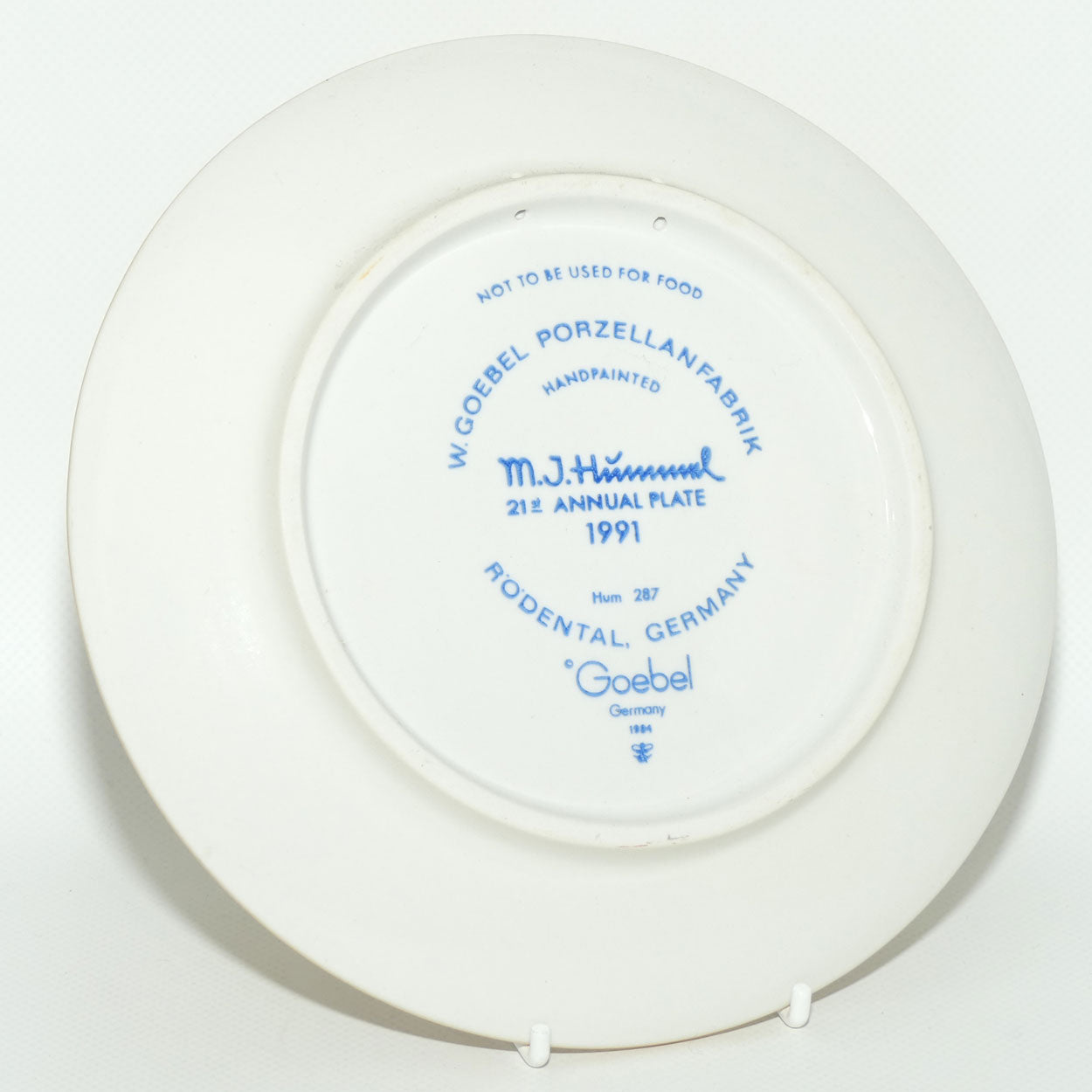 HUM0287 MI Hummel Annual Plate 1991 | Just Resting