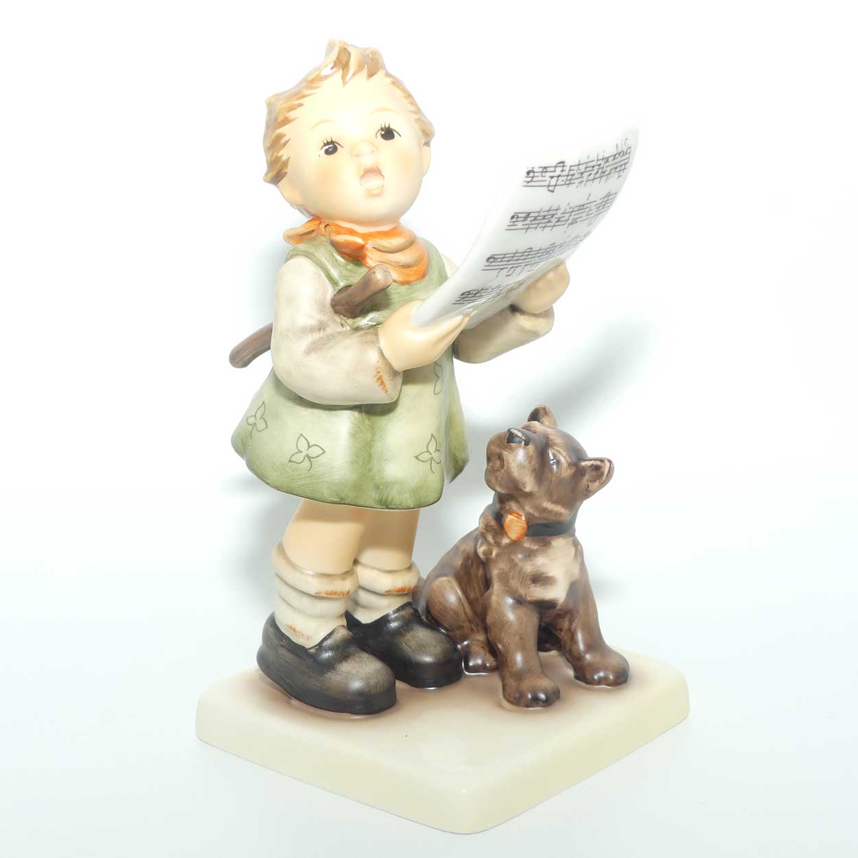 HUM0911 MI Hummel figure Harmony and Lyric + Ceramic Postcard on Easel | TMK8 | boxed