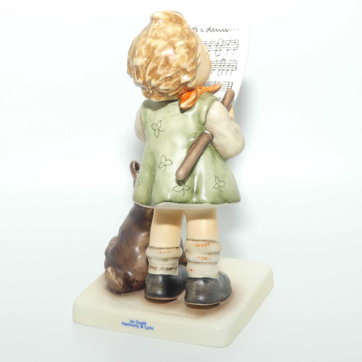 HUM0911 MI Hummel figure Harmony and Lyric + Ceramic Postcard on Easel | TMK8 | boxed
