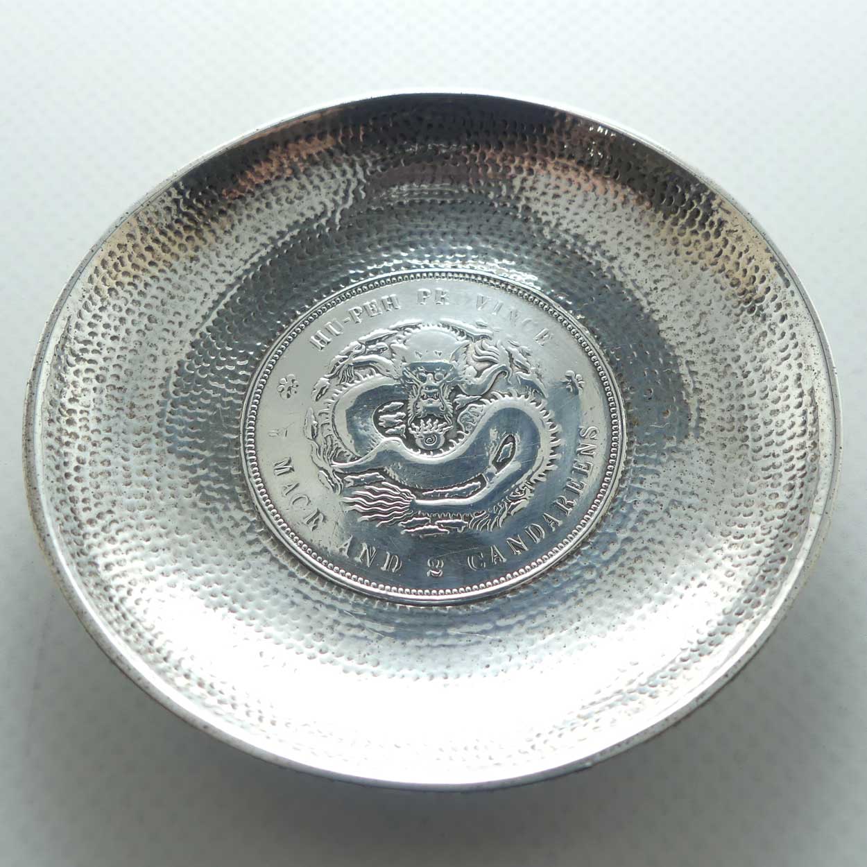 Chinese Hallmarked Silver | Hu-Peh Province 7 Mace and 2 Candareens Silver Coin set in Silver Surround | 54 grams
