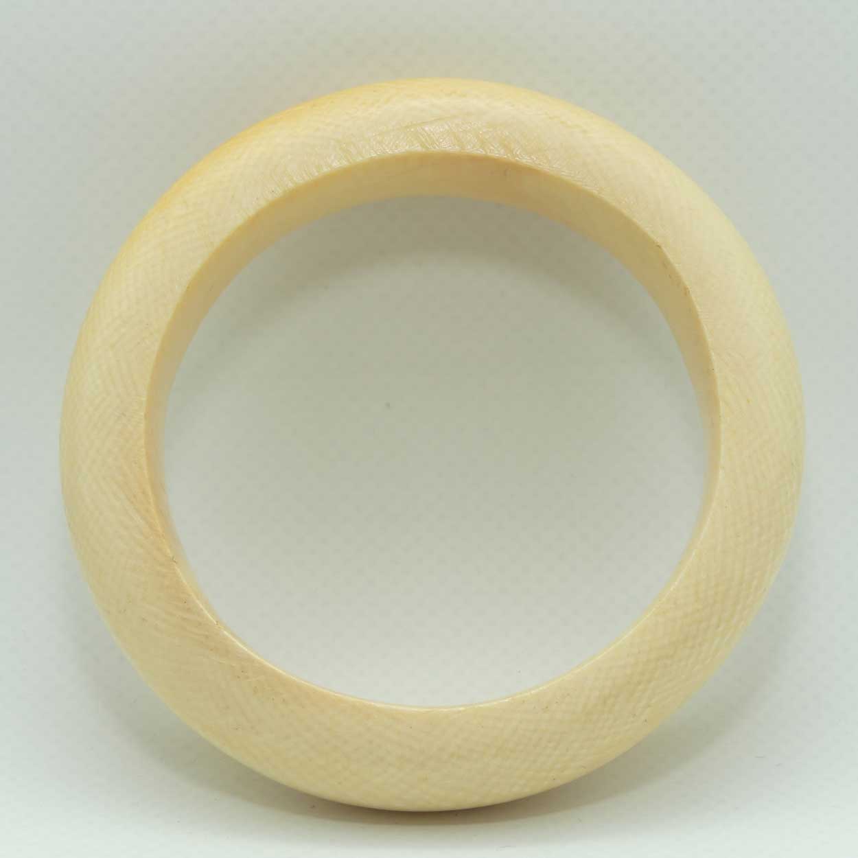 Very Heavy Antique Ivory Ladies Bangle | 18mm thick