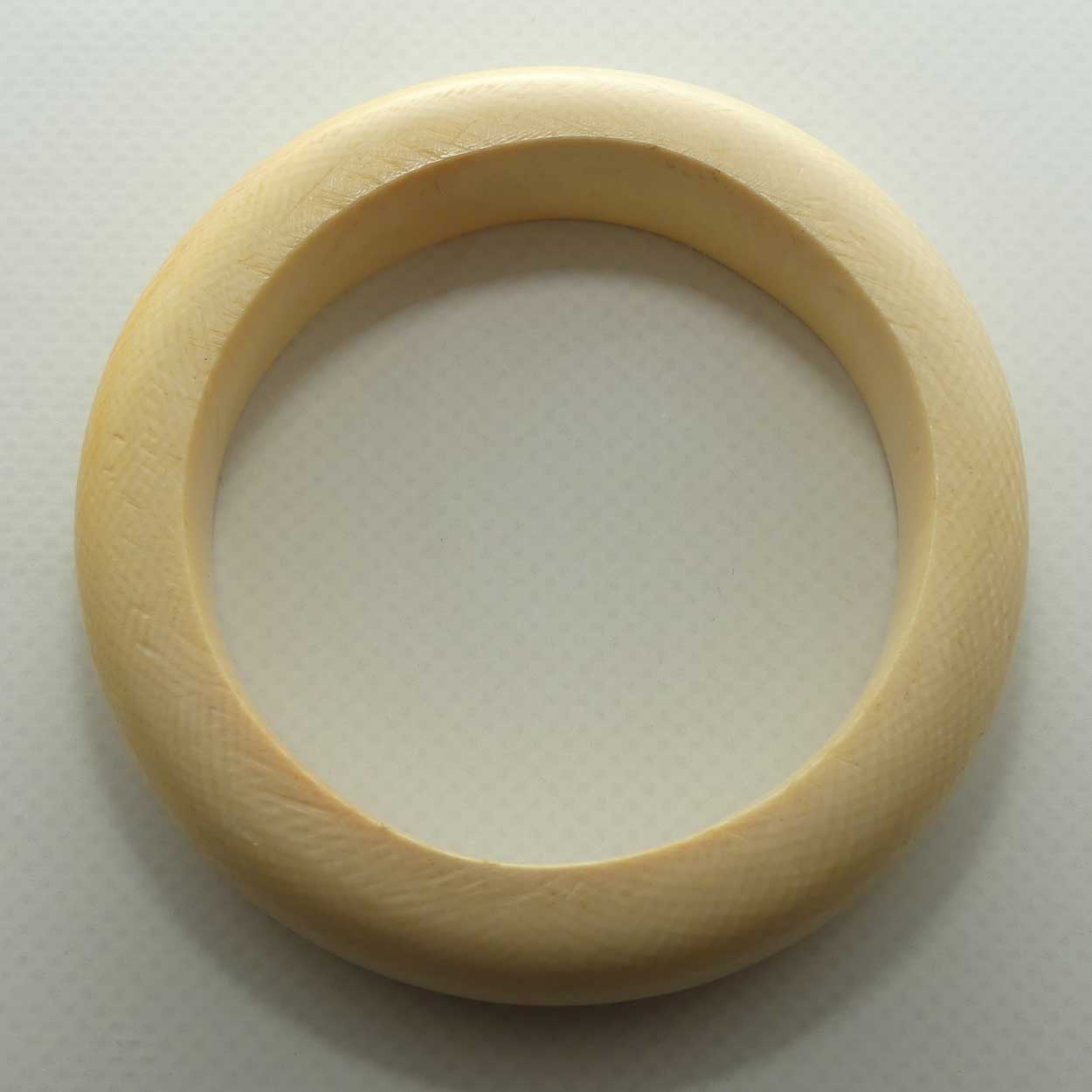Very Heavy Antique Ivory Ladies Bangle | 18mm thick